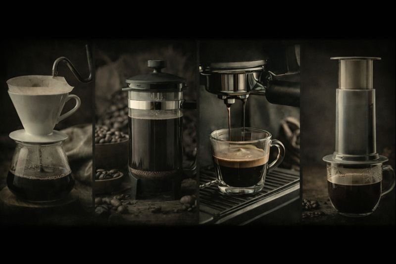 Brewing specialty coffee at home using a pour-over method