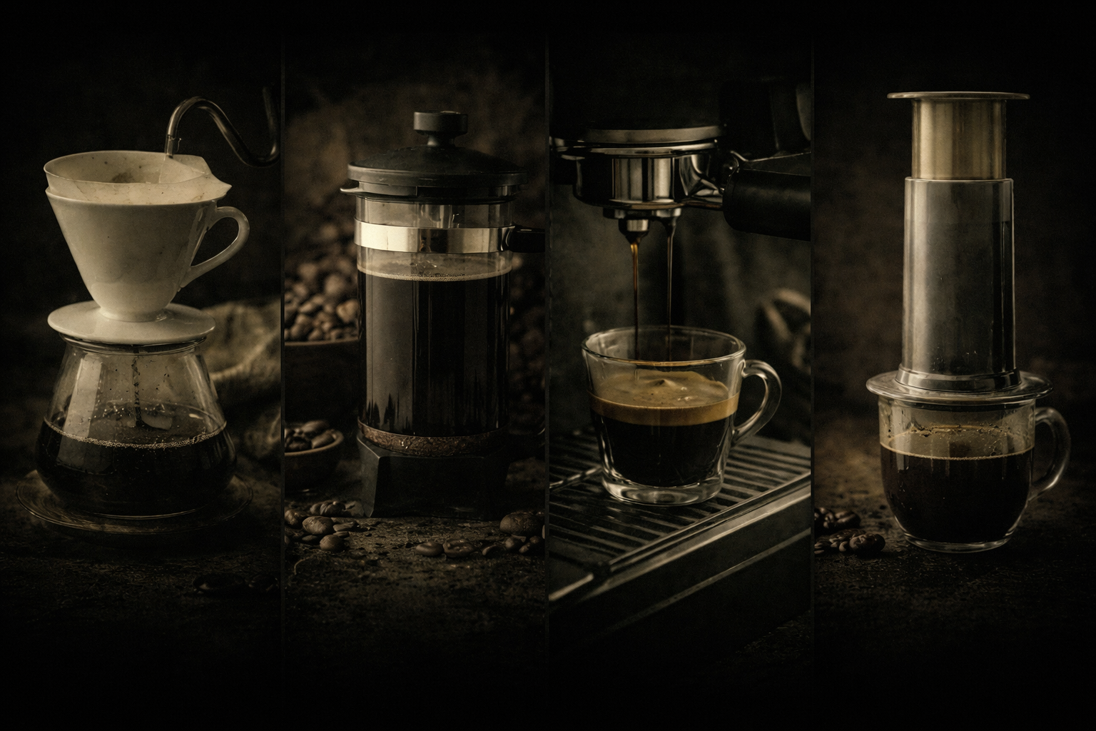 Brewing specialty coffee at home using a pour-over method